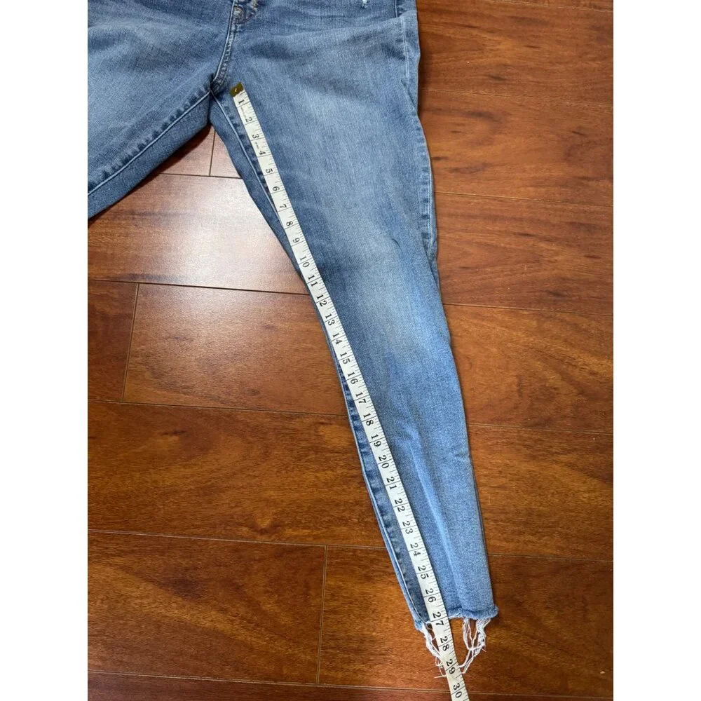 Gap Button Fly High Waist Distressed True Skinny Women's Jeans Size 14/ 32 - Picture 15 of 16